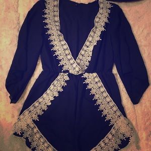 Lace lined Beach Coverup